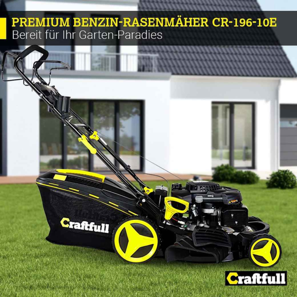 Benzinrasenmäher 5in1 CR-196-10E Rasenmäher mit Benzin und Elektrostarter – Bild 2