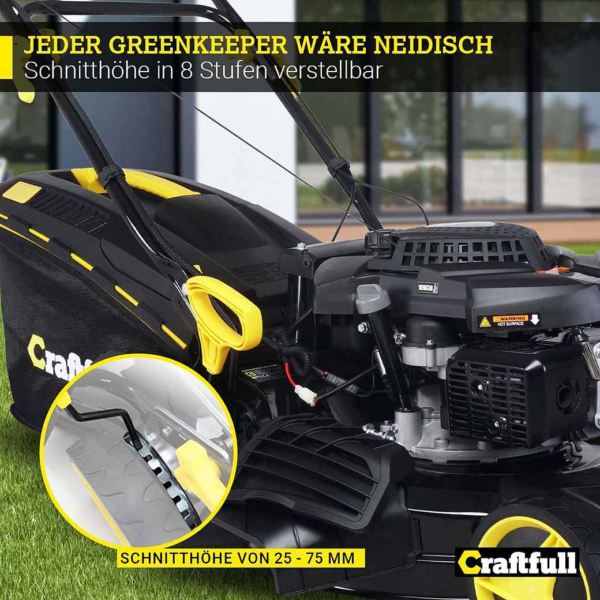 Benzinrasenmäher 5in1 CR-196-10E Rasenmäher mit Benzin und Elektrostarter – Bild 5